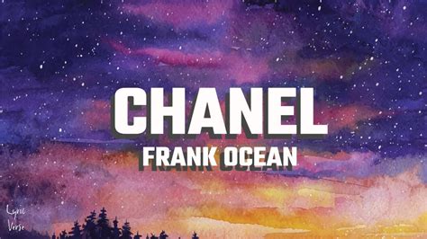 frank ocean chanel shoes|ocean Chanel lyrics meaning.